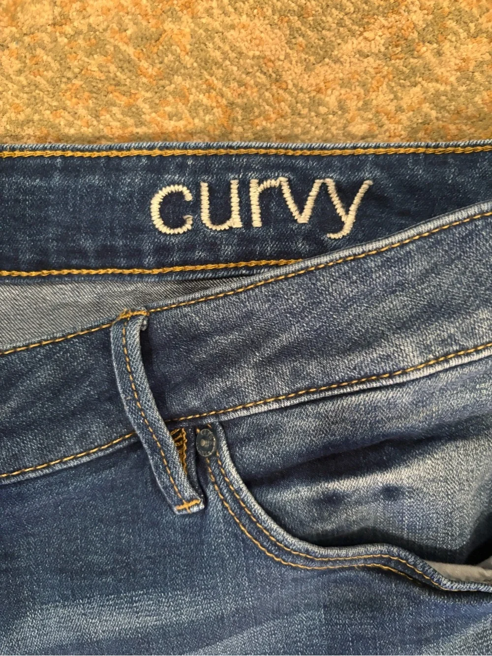 SLINK Jeans Curvy Bermuda Shorts Womens 22 Plus Size Stretch Denim Blue